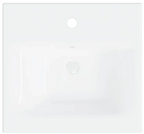 Dulap cu chiuveta incorporata, alb extralucios, PAL Alb foarte lucios, 41 x 38.5 x 46 cm