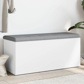 vidaXL Bancă de depozitare, alb , 102x42x45 cm, lemn prelucrat