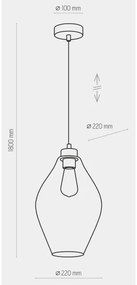 Lustră pe cablu TULON 1xE27/60W/230V