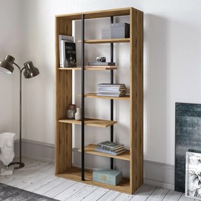 Bibliotecă Presto Black and Walnut