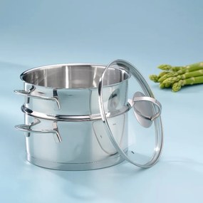 Oală de gătit la aburi Kela din oțel inoxidabil cucapac CAILIN, 20 cm