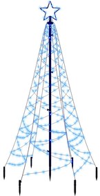 Brad de Craciun, 200 LED-uri albastre, cu tarus, 180 cm 1, Albastru, 180 x 70 cm, Becuri LED in forma zigzag