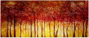 Tablou - Pictura pădurii cu frunziș (120x50 cm)