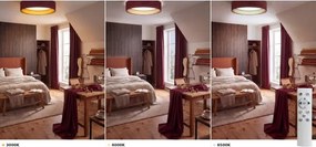 Brilagi-LED Lampă LED dimabilă VELVET SM. VARI 36W/230V 3000-6500K diam. 55 cm vișiniu/auriu + telecomandă