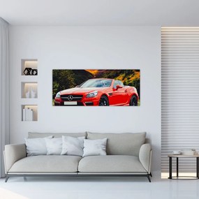 Tablou - Mercedes roșu (120x50 cm), în 40 de alte dimensiuni noi