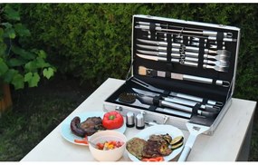 Trusă cu ustensile din oțel inoxidabil pentru grătar 30 buc.