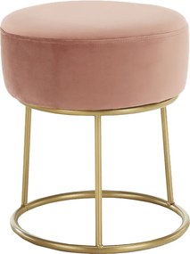 Taburet, catifea Velvet roz/vopsea aurie, AYSU