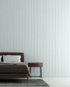 Panou riflaj decorativ 3D din polimer rigid, model Groove - 12.2x1.2x250 cm
