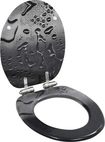 vidaXL Capac WC cu închidere silențioasă, MDF, design picătură de apă