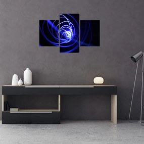 Tablou cu spirale albastre (90x60 cm)
