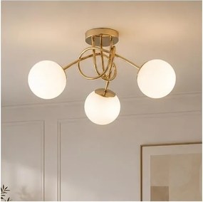 Brilagi - Lustră aplicată MILO 3xE27/60W/230V aurie