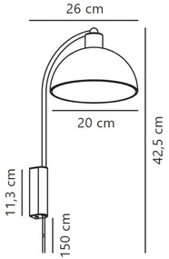 Lampă de perete Nordlux ELLEN 1xE14/40W/230V alb