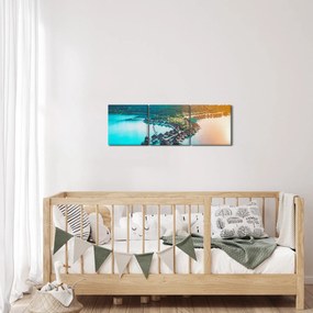 Tablou - Bora Bora (cu ceas) (90x30 cm)