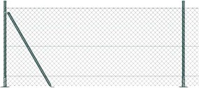 vidaXL Stâlp de gard. Verde 10 x 1 m (plasă de 40 x 40 mm) Oțel și PVC