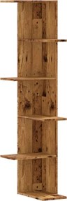 vidaXL Raft colțar perete lemn vechi 36,5x36,5x140 cm lemn prelucrat