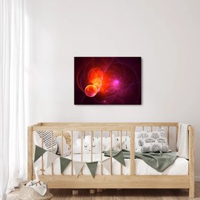 Tabloul modern cu abstracțiune roz (70x50 cm)