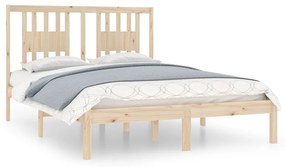 3104043 vidaXL Cadru de pat, 140x190 cm, lemn masiv de pin