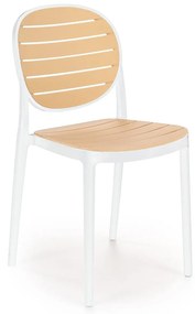 Scaun de grădină Karter (alb + natural). Promo -6%. 1092584