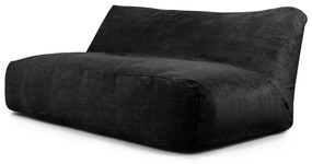 Fotoliu bean bag negru cu tapițerie din catifea reiată Sofa Tube 190 – SLOWDOWN