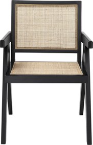 Scaun cu brate design vintage Aristide, negru 114619 HZ