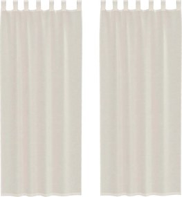 vidaXL Perdele din voile cu tablă 2 buc crem