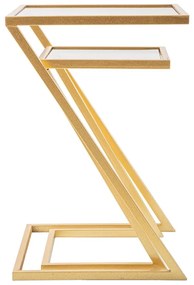 Măsuțe auxiliare cu blat din sticlă 2 buc. 40x40 cm Zet – Mauro Ferretti