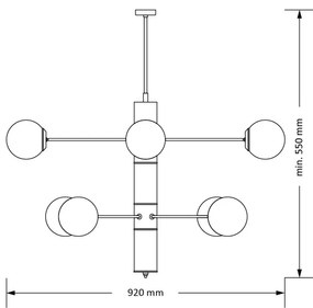 Lustra 8 surse de lumina moderna realizata manual Ultimo