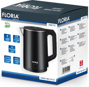 Fierbator electric Floria ZLN4919 Negru, putere 1500W, capacitate 2 L, indicator luminos