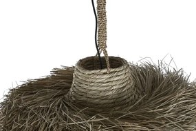 Lustră suspendată boho din fibre naturale, 64x64x34 cm, „Solea"