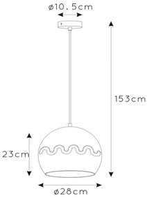 Lustră pe cablu CORENTIN 1xE27/60W/230V gri Lucide 30484/28/36