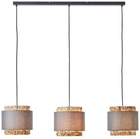 Lustră pe cablu Brilliant WATERLILLY 3xE27/60W/230V gri