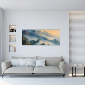 Tablou - Peisaj montan pictat (120x50 cm)