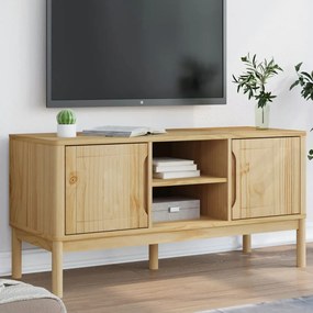 vidaXL Dulap TV &quot;FLORO&quot;, maro ceruit, 114x43x55 cm, lemn masiv de pin