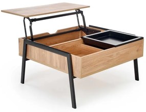 Masa de cafea Podium, lemn natural/negru