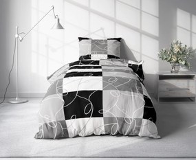 Lenjerie de pat din crep KASPARO BLEND gri hotelova capsă Dimensiune lenjerie de pat: 70 x 90 cm | 140 x 200 cm