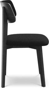 Scaun de dining negru din lemn masiv Niu – Makamii