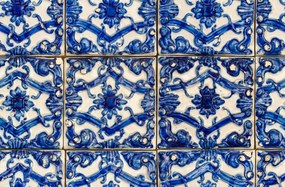 Tapet Artisan Tiles, Morocco Blue, Rebel Walls, 5 mp / rola