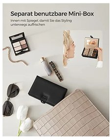 Set 2 cutii de bijuterii, Songmics, 18 x 26 x 17 cm, JBC121B, Negru