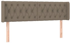 3119106 vidaXL Tăblie de pat cu aripioare gri taupe 147x16x78/88 cm textil