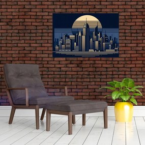 Tablou – Oraș geometric (90x60 cm)