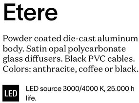Stalp LED Exterior, Negru, Protectie IP44, Etere pt 3000k