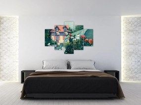 Tablou - Gustave Caillebotte, Dahlias, Garden at Petit Gennevilliers, reproducere (150x105 cm)