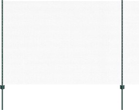 vidaXL Gard cu Stâlp Verde 1,5 x 50 m Oțel și PVC