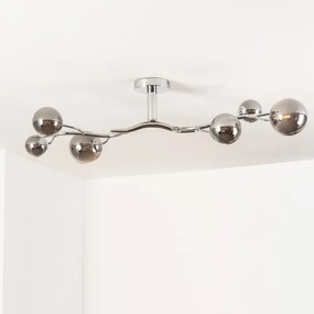 Brilagi - Lustru LED aplicat MISTEL 6xG9/3W/230V negru crom/fumuriu