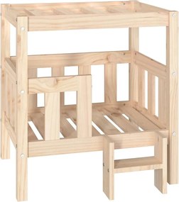 vidaXL Pat pentru câini, 65,5x50,5x70 cm, lemn masiv de pin