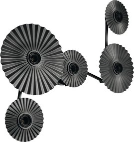 Osram - Aplică de perete PLISSEE 5xE27/15W/230V antracit