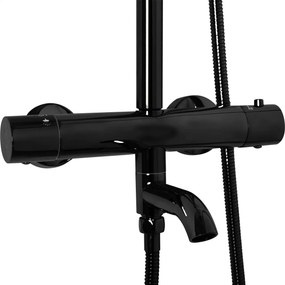 Set de dus cu termostat Lungo negru metalic