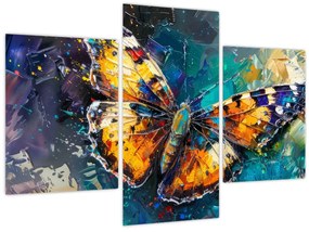 Tablou - Fluture, pictură în ulei (90x60 cm)