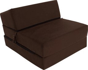 Saltea pliabilă/fotoliu extensibil, 2 in 1, maro, PELOS