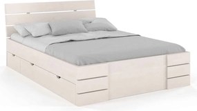 Pat lemn masiv TerraCraft cu sertar Model 1 Fag Personalizabil - 90x200, Nuc